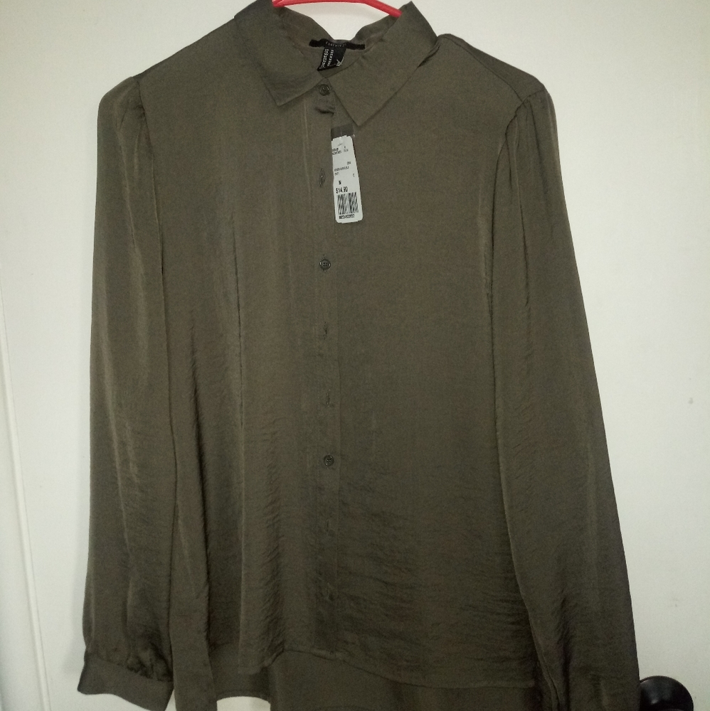 Grey long sleeve blouse